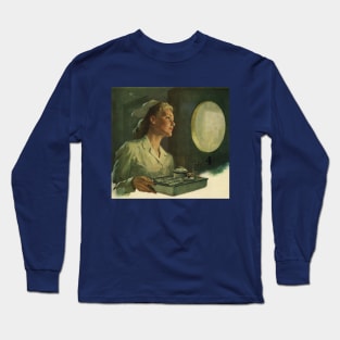 Vintage Science and Medicine, Nurse with Medical Tools on a Tray Long Sleeve T-Shirt